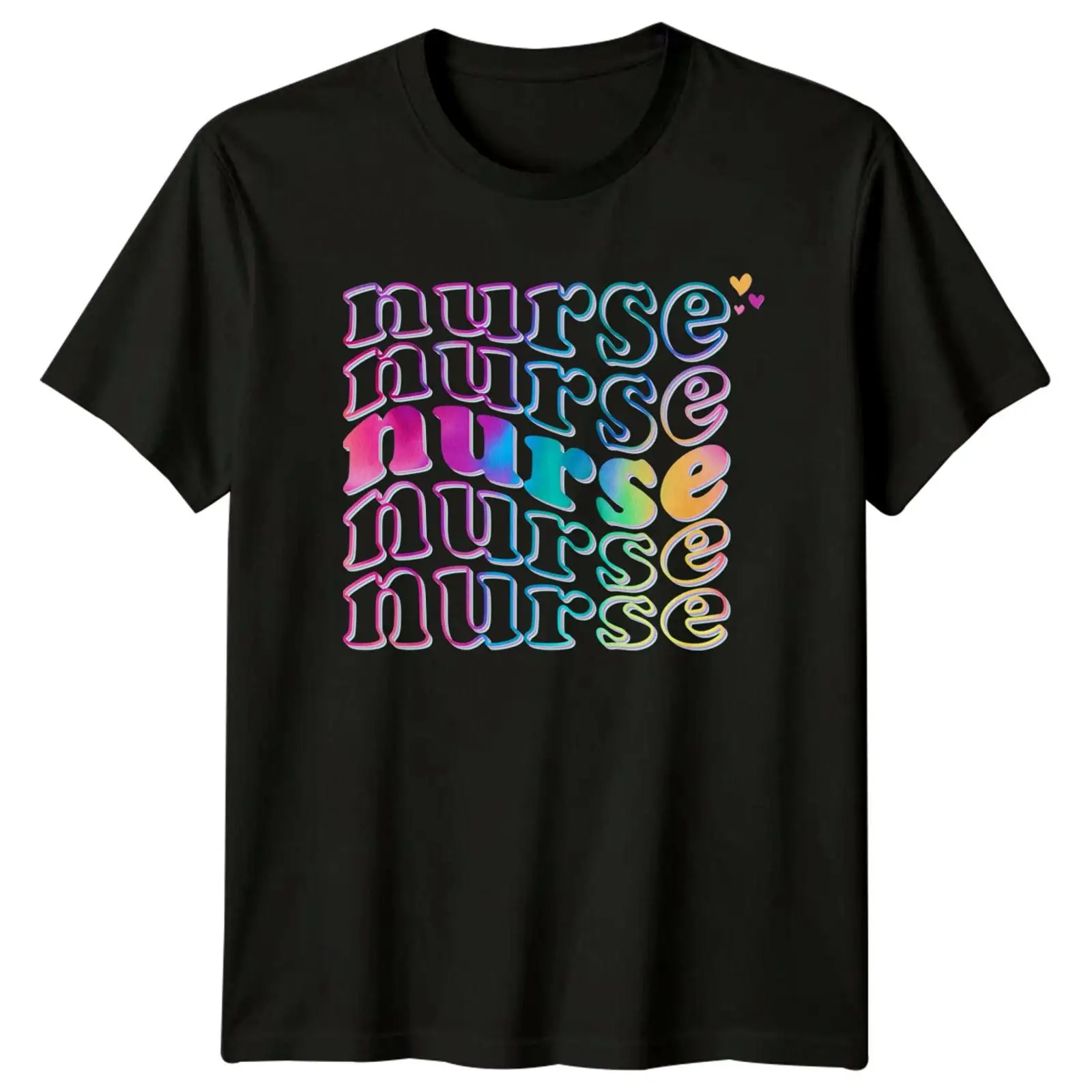 Vintage Fashion Jobs - Retro-T-Shirt für Krankenschwestern, Pflegejob, Regenbogen-Design, Vintage-Design,