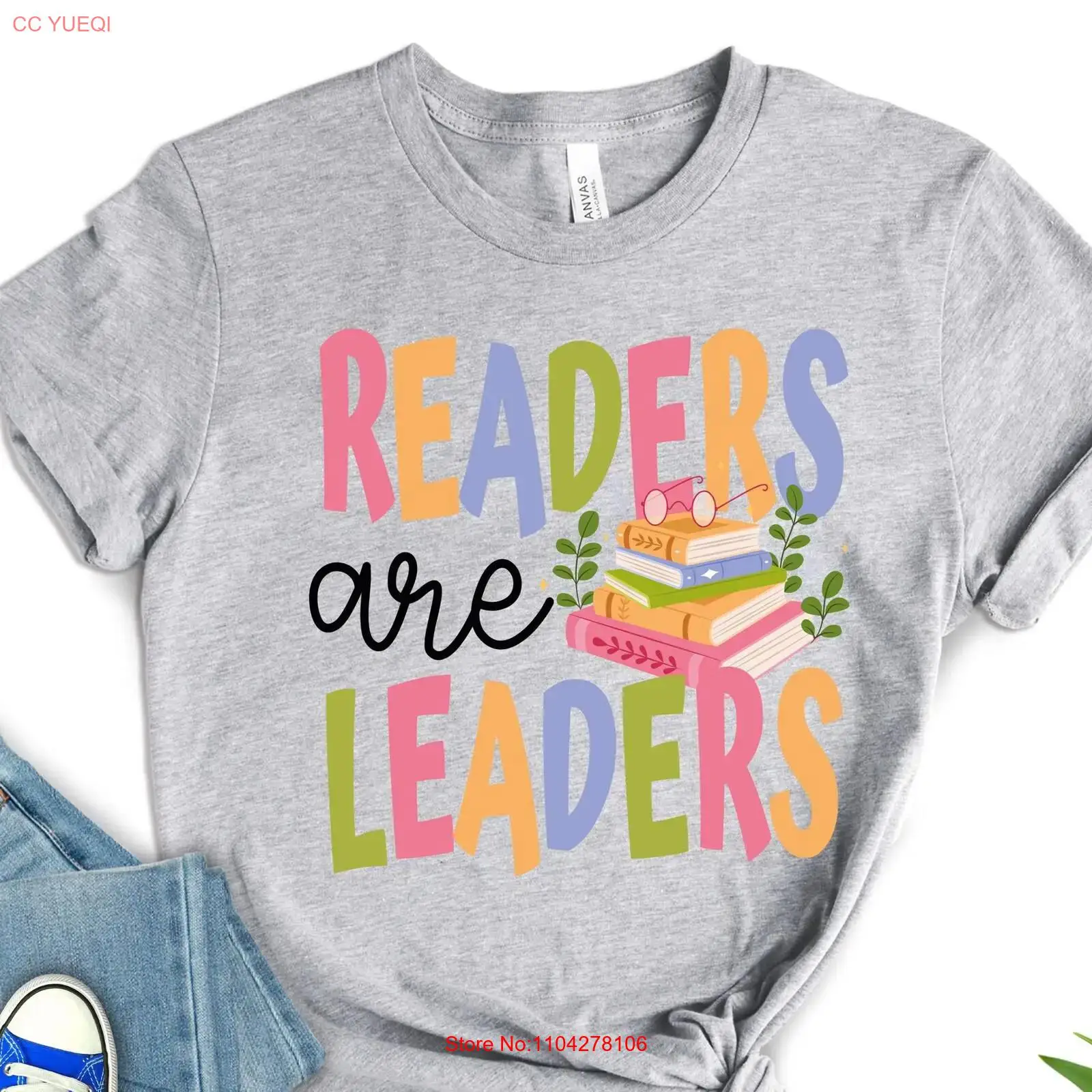 Vintage Fashion Knitwear Book - T-Shirt „Leser sind Anführer“ für Lehrer,