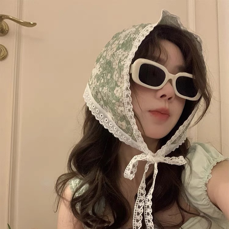 Vintage Fashion Bloggers - Koreanischer Blogger-Stil Dreieckiges Kopftuch für Frauen
