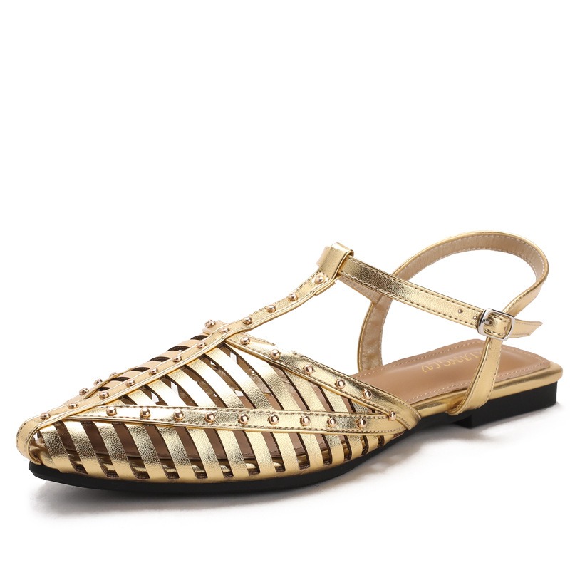 Vintage Fashion Outfit - Damen-Sandalen, Sommer, atmungsaktiv, ausgehöhlte Sandalen, Vintage-Römersandalen