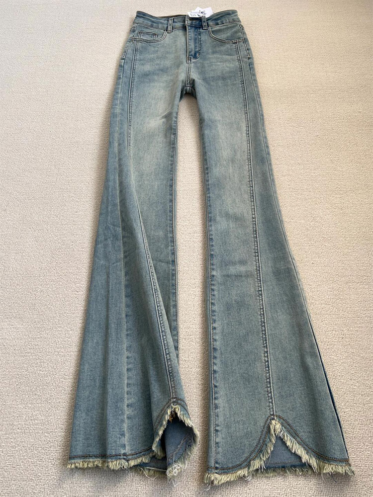 Mom Jean High Rise - Herbst Vintage Y2k Flared Jeans Retro