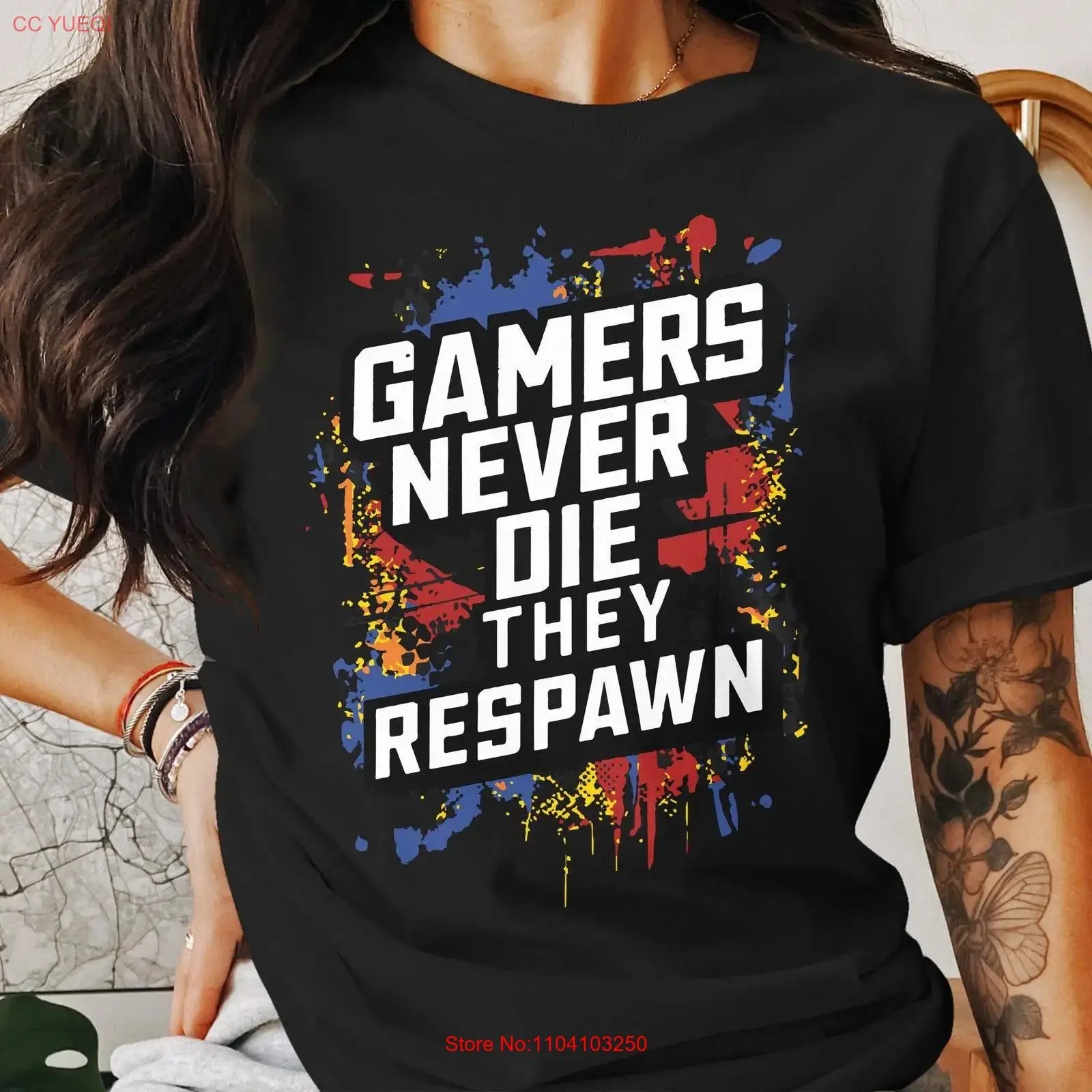 Vintage Fashion Videos - Gamers Never Die They Respawn T-Shirt,