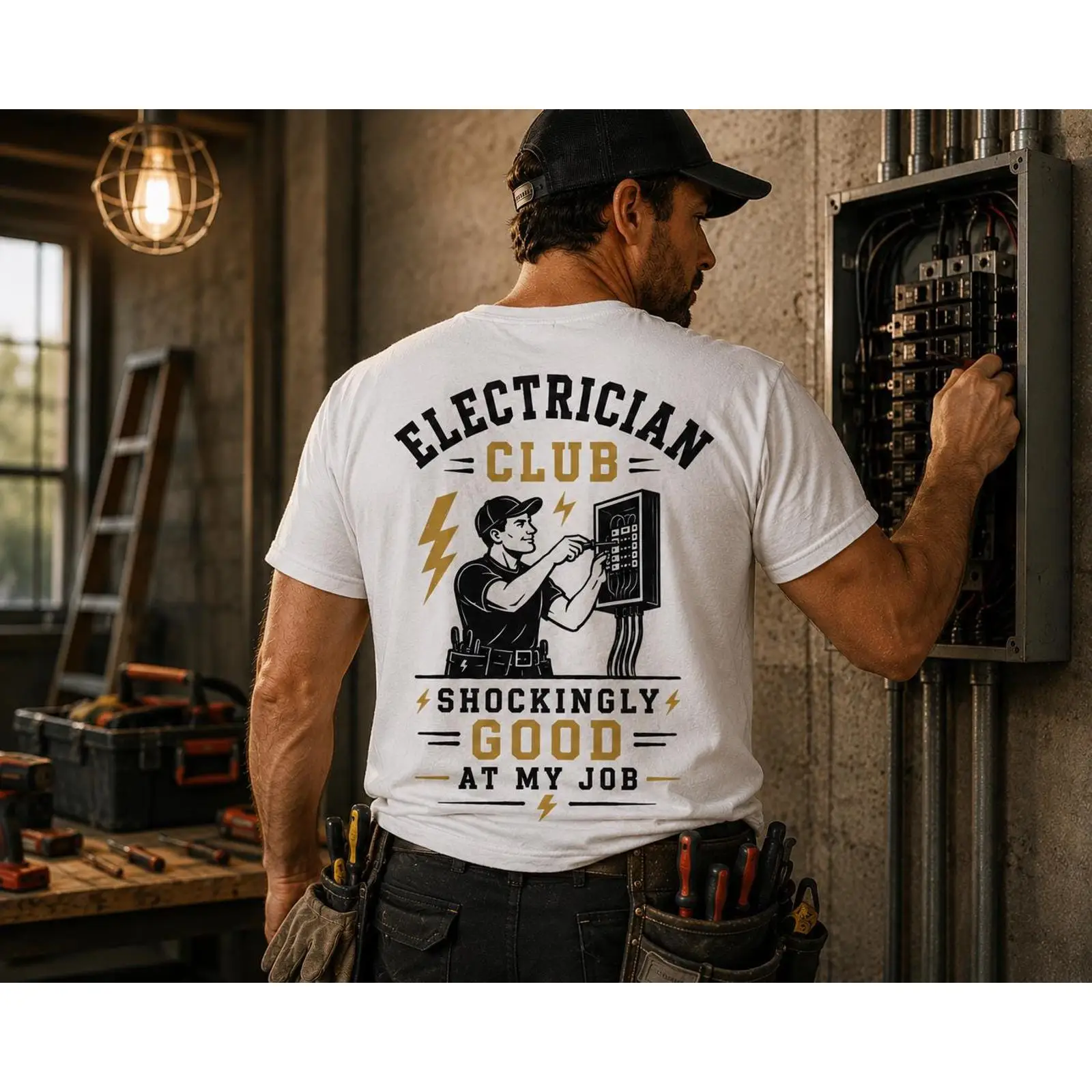Vintage Fashion Jobs - Elektriker-T-Shirt „Shockingly Good At My Job“,