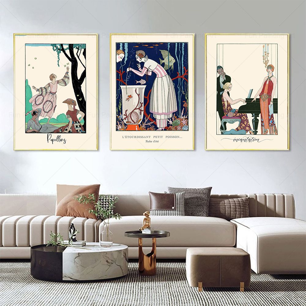 Vintage Fashion Magazine Covers - Vintage-Druck, 1920er-Jahre, französische Modemagazin-Abdeckungen, Kunstposter, Paris,