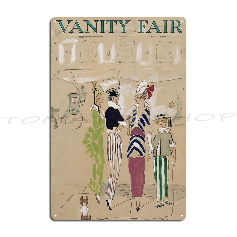 Vintage Fashion Magazine Covers - Klassische Vintage Modezeitschriften-Cover Metallplakette Poster Schilder