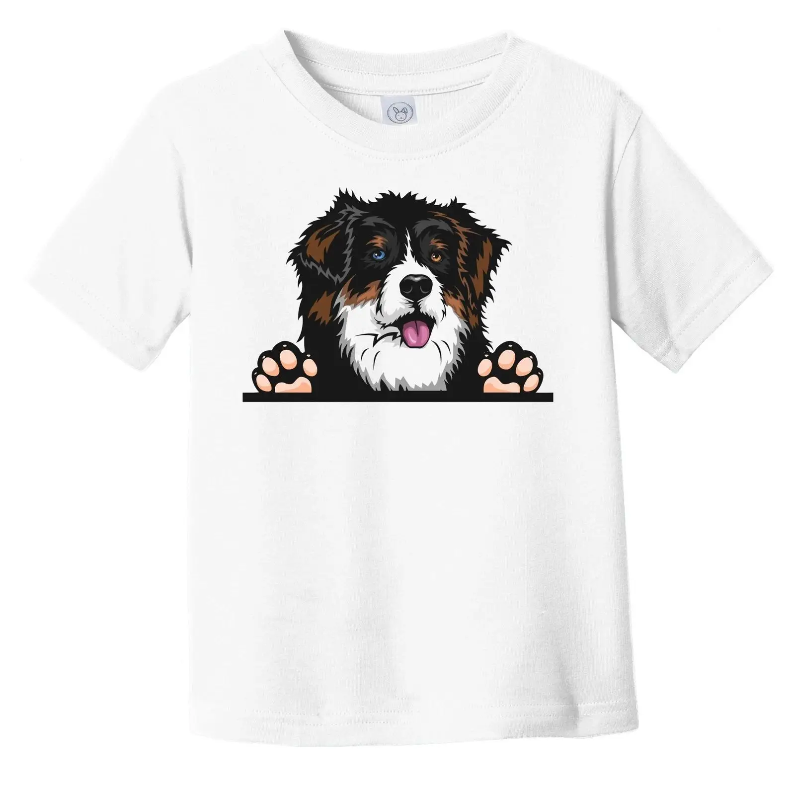 Vintage Fashion Pop Up - T-Shirt mit australischem Schäferhund-Motiv, niedliches Kleinkind-T-Shirt,