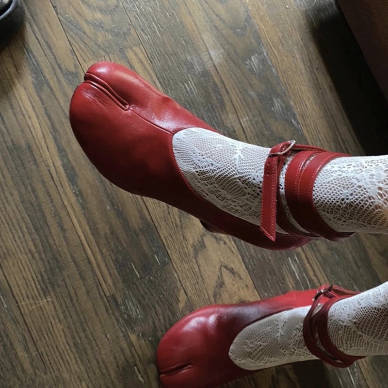 Vintage Fashion Style - 2026 Vintage Frühjahrsmode Split-Toe Damen Pumps