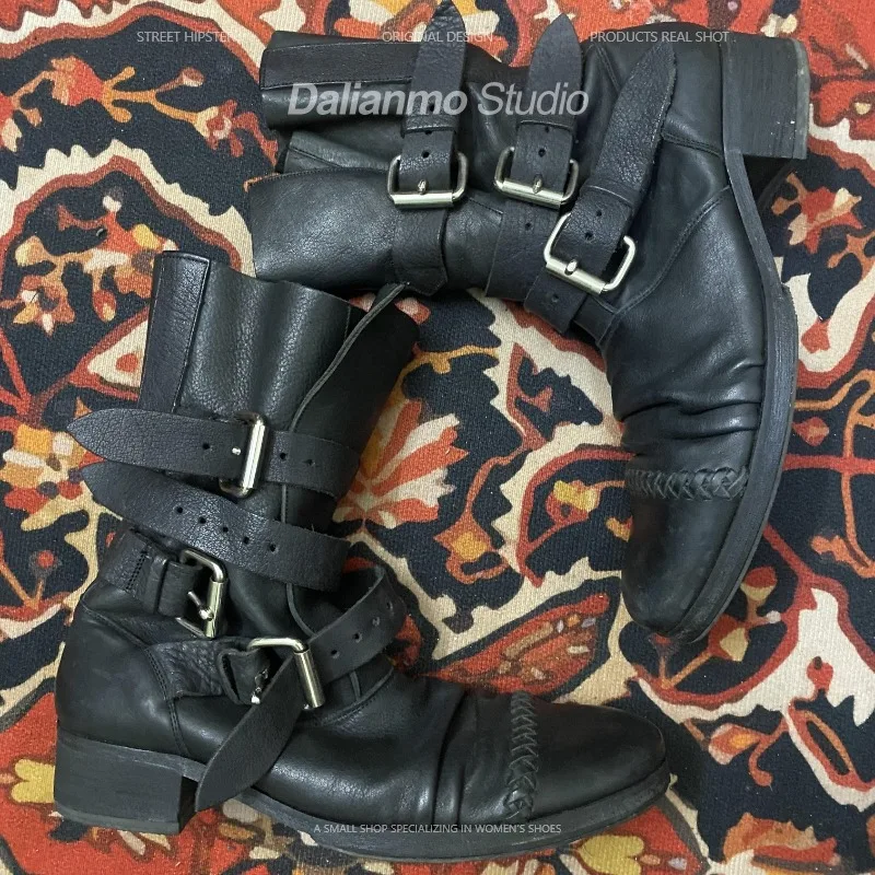 Modische Herren-Motorradstiefe – Vintage Fashion Style Men Bewertung und Preis