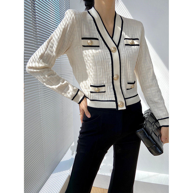 Frühling Herbst Neue V-ausschn – Crop Cardigan Vintage Bewertung und Preis