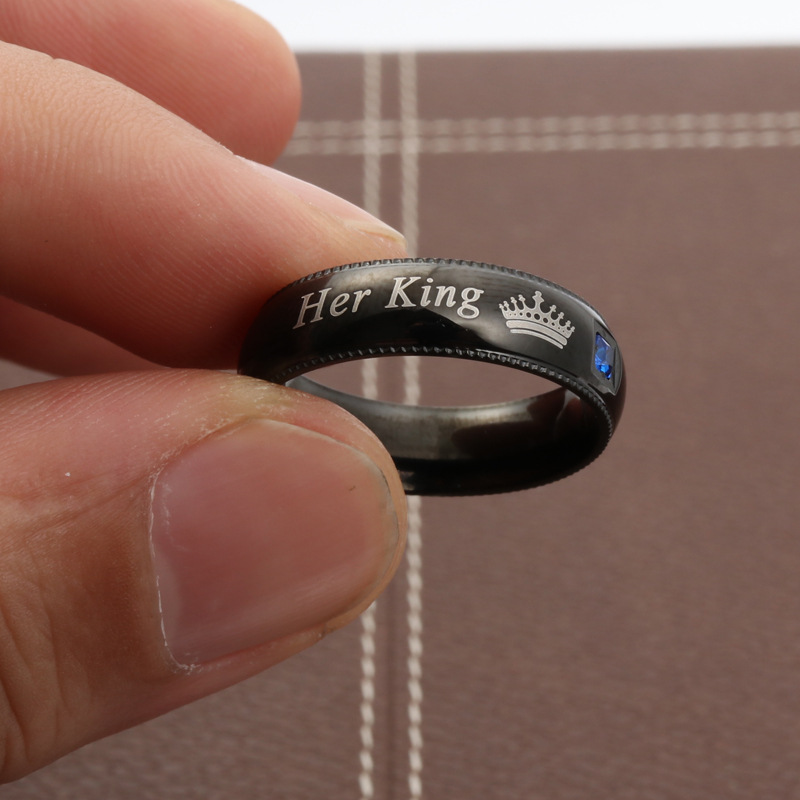Schlichter Paar-Titanstahlring – Vintage Fashion Rings For Women Bewertung und Preis