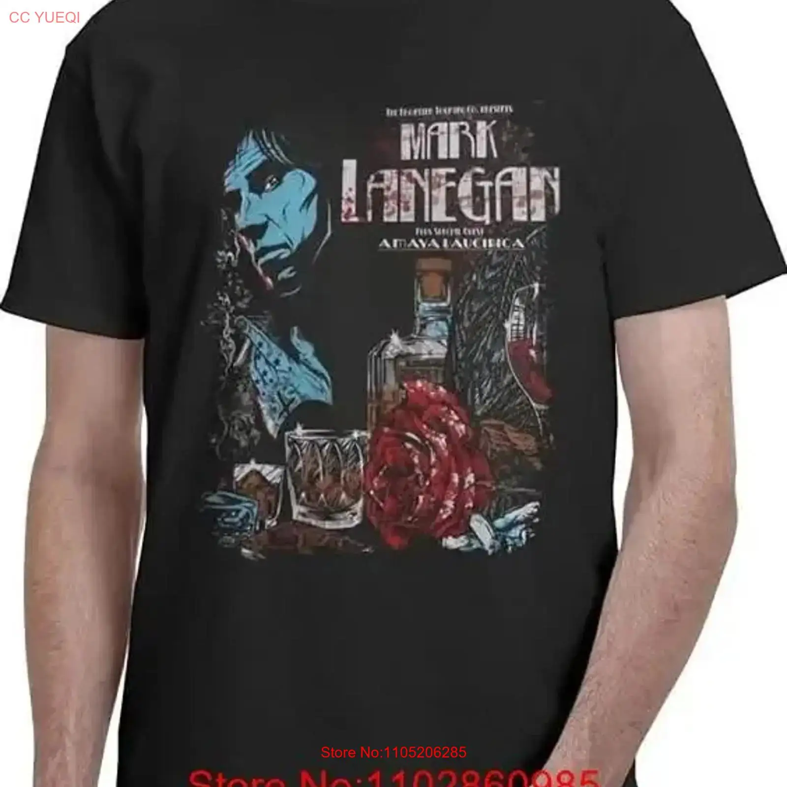 Mark Lanegan T-Shirt aus schwe – Vintage Fashion Wear Bewertung und Preis