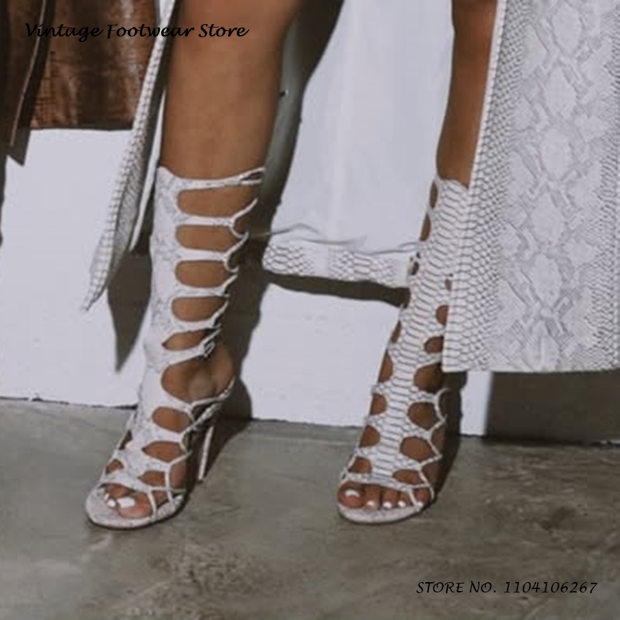 Gladiator-Sandalen mit Python- – Vintage Fashion Outfit Bewertung und Preis