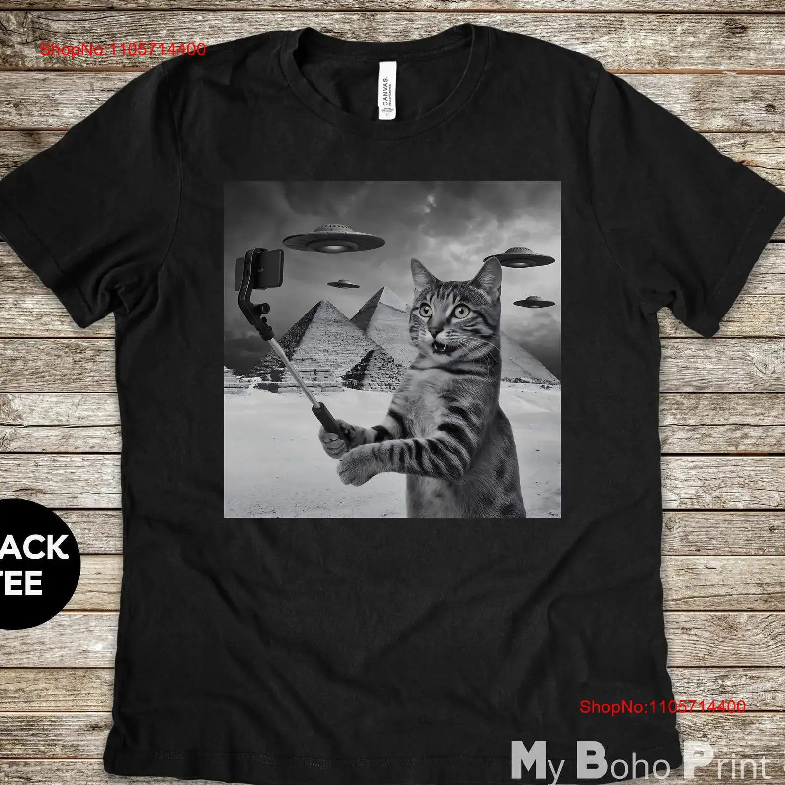 Katzen-Selfie-T-Shirt, Alien-U – Vintage Fashion Photographers Bewertung und Preis