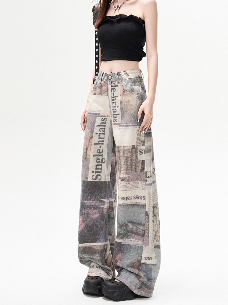 Winter Damen Denim Hosen Print – Mom Jean High Rise Bewertung und Preis