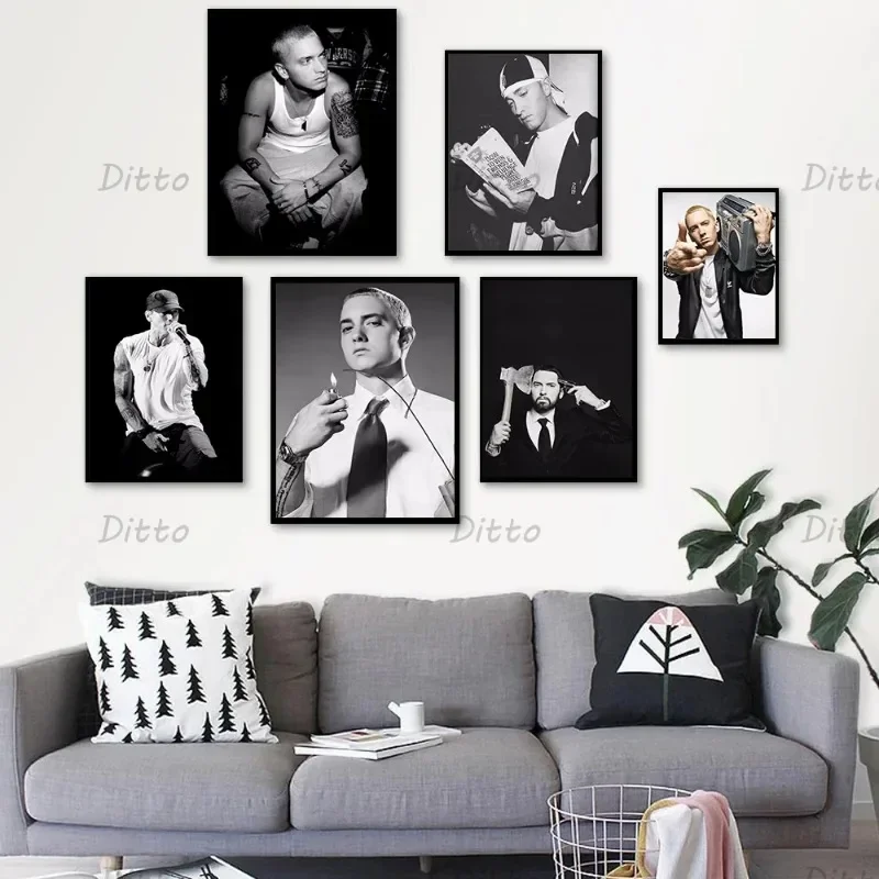 Hip-Hop-Rapper Sänger Eminem V – Vintage Fashion Prints For Wall Bewertung und Preis
