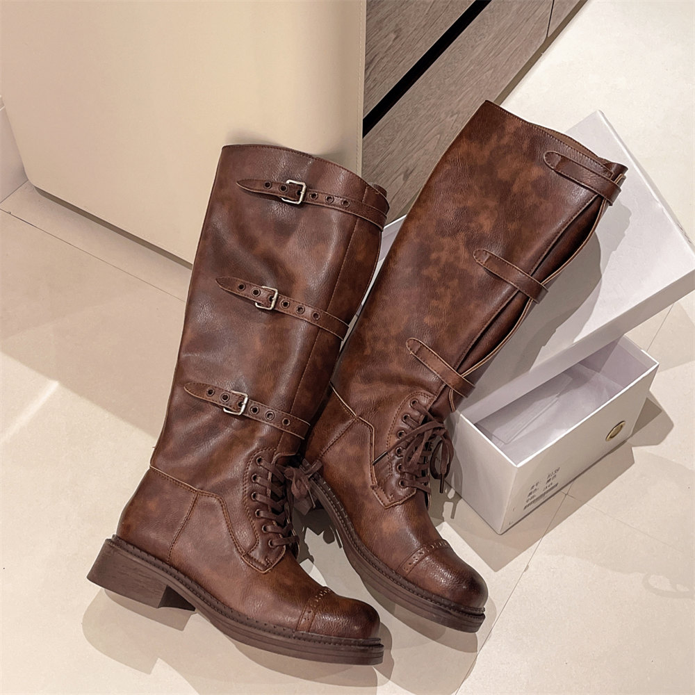 Frauen Kniehohe Stiefel Vintag – Vintage Fashion Style Bewertung und Preis