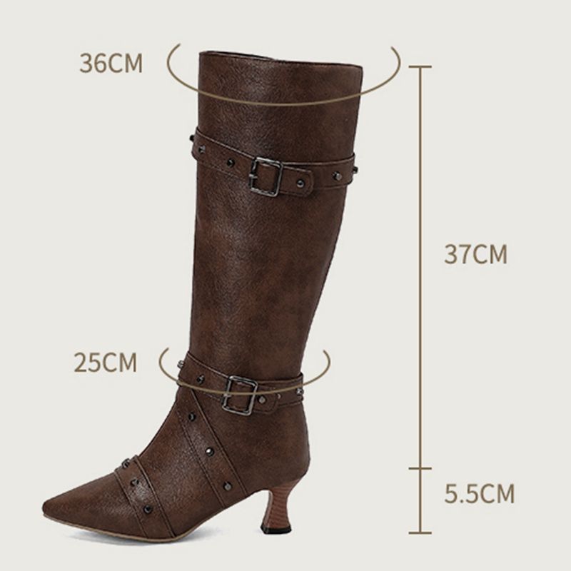 Girseaby Damen knielange Stief – Vintage Fashion Style Bewertung und Preis
