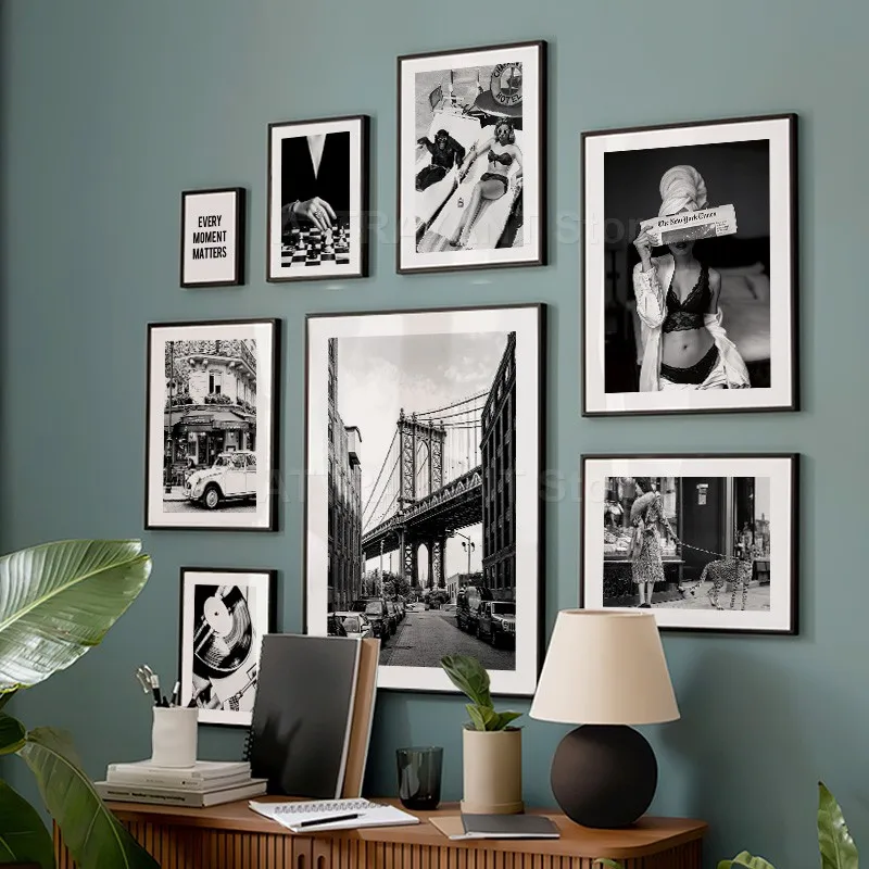 Schwarz und Weiß Vintage Wand  – Vintage Fashion Prints For Wall Bewertung und Preis