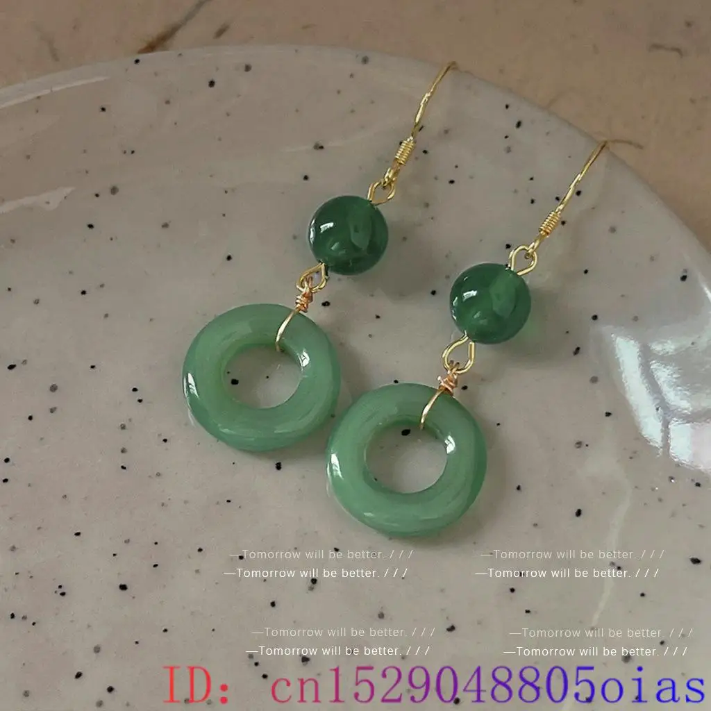 Grüne echte Jade Ring Ohrringe – Vintage Fashion Rings For Women Bewertung und Preis
