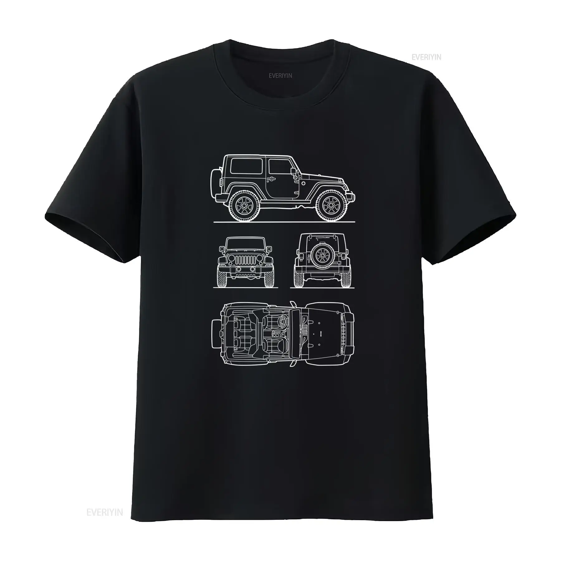 Off Road SUV Rubicon Herren-T- – Vintage Fashion Drawings Bewertung und Preis