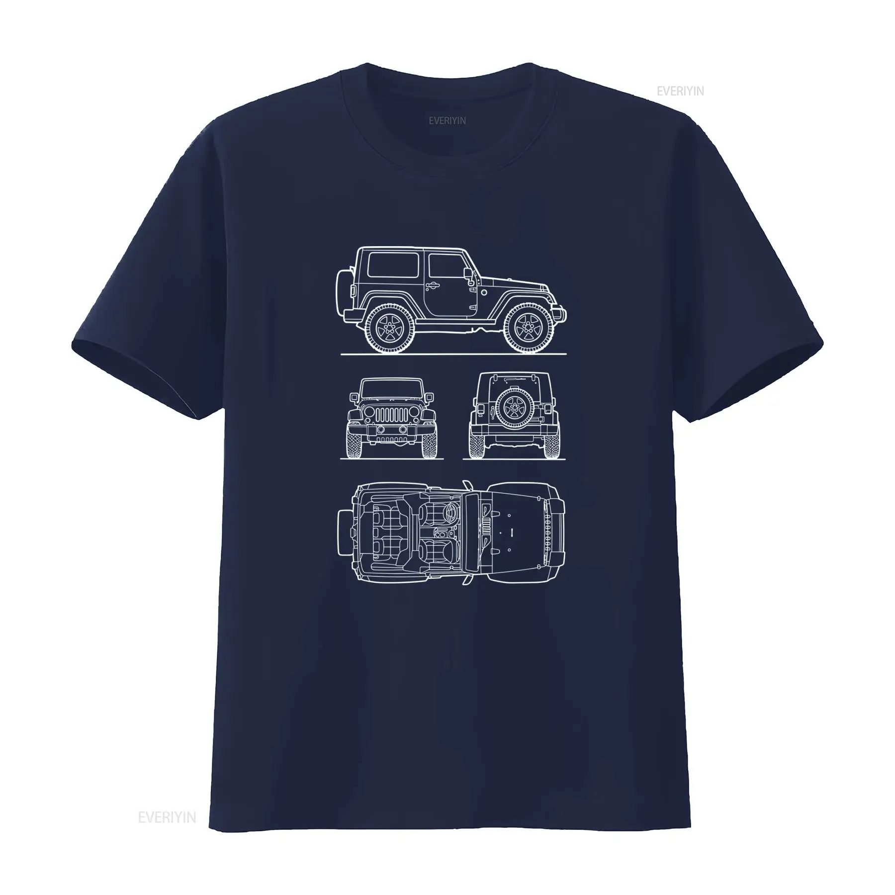 Off Road SUV Rubicon Herren-T- – Vintage Fashion Drawings Bewertung und Preis