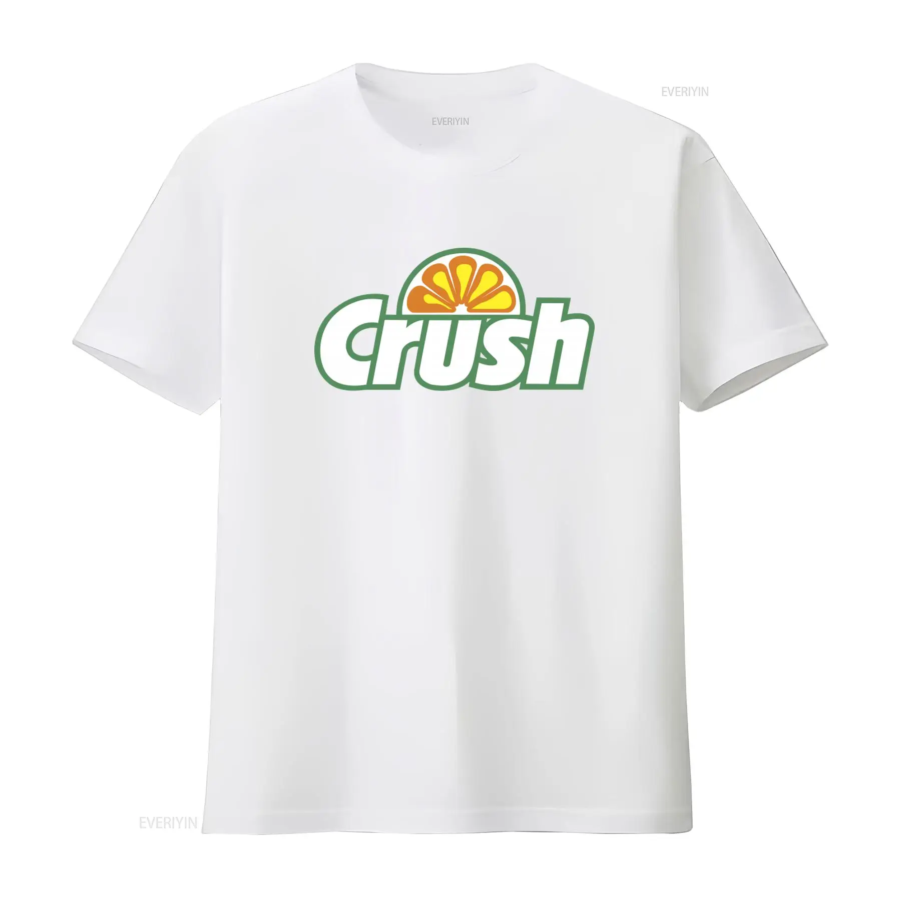 T-Shirt mit Orange-Crush-Logo  – Vintage Fashion Style Men Bewertung und Preis