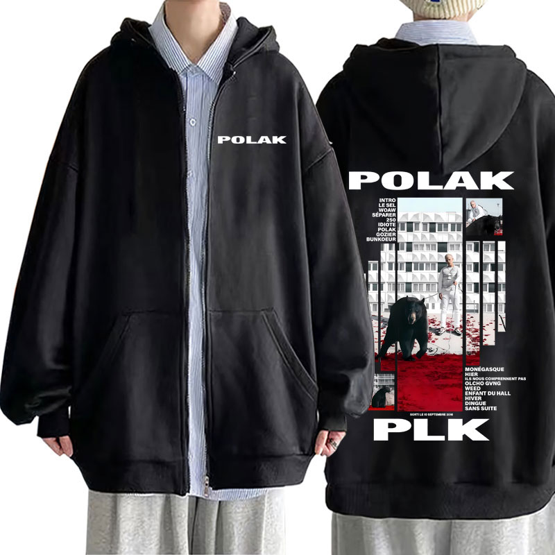 Rapper Plk Polak Print Zipper  – Vintage Fashion Pop Up Bewertung und Preis