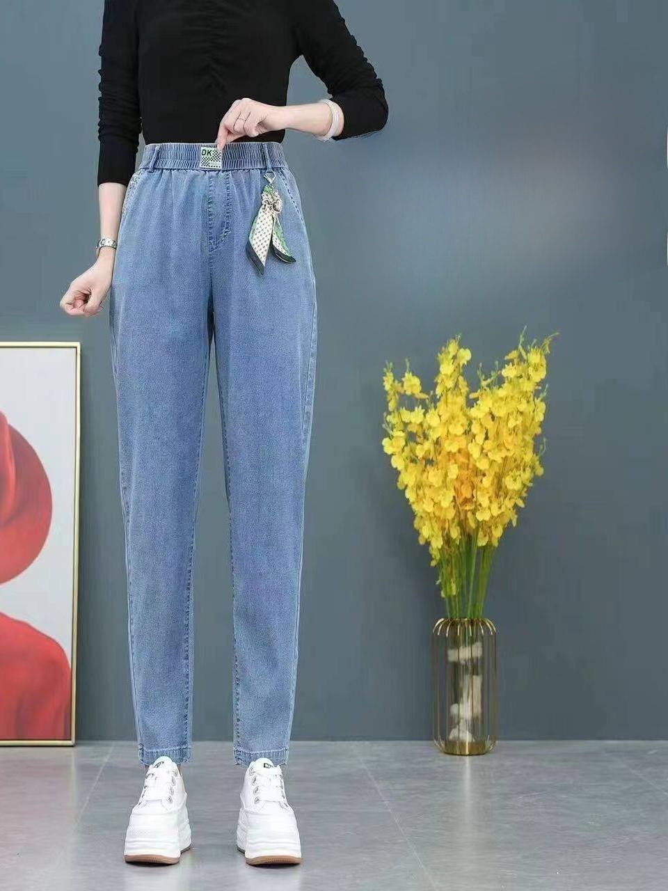 High-Waist Straight Leg Ice Si – Mom Jean High Rise Bewertung und Preis