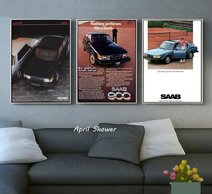 Klassische Vintage Saab 900 Tu – Vintage Fashion Prints For Wall Bewertung und Preis