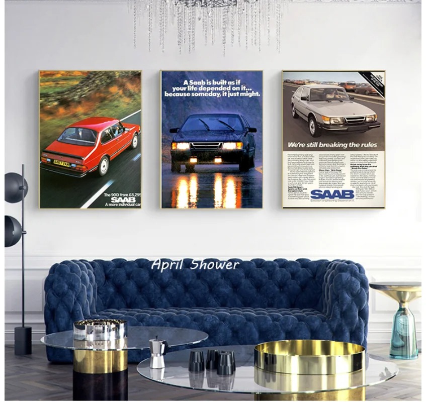 Klassische Vintage Saab 900 Tu – Vintage Fashion Prints For Wall Bewertung und Preis