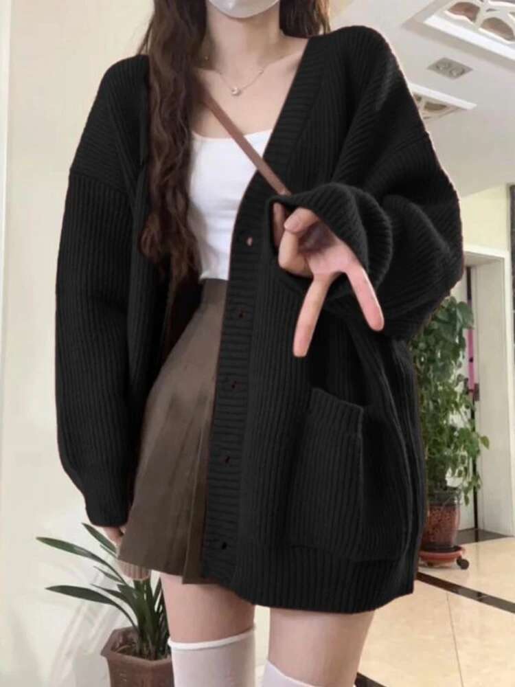 Lose Strickjacke Frauen Langar – Crop Cardigan Vintage Bewertung und Preis