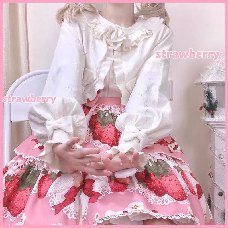 Japanische Lolita-Strickjacke  – Crop Cardigan Vintage Bewertung und Preis