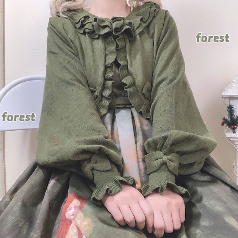 Japanische Lolita-Strickjacke  – Crop Cardigan Vintage Bewertung und Preis