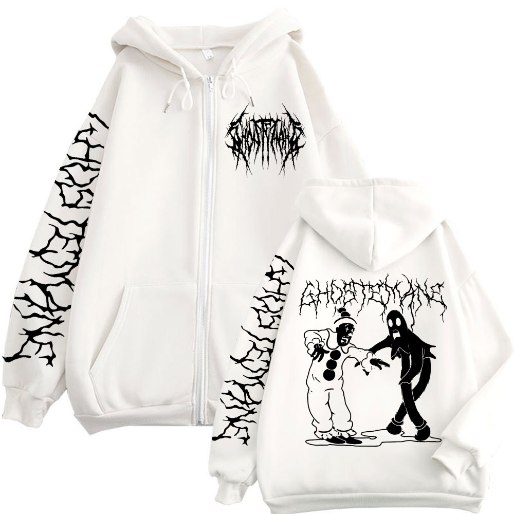Ghostemane Print Zipper Hoodie – Vintage Fashion Pop Up Bewertung und Preis