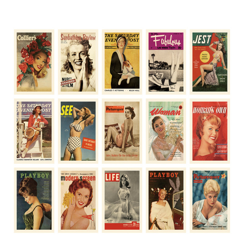 15 blätter Vintage Postkarten  – Vintage Fashion Magazine Covers Bewertung und Preis