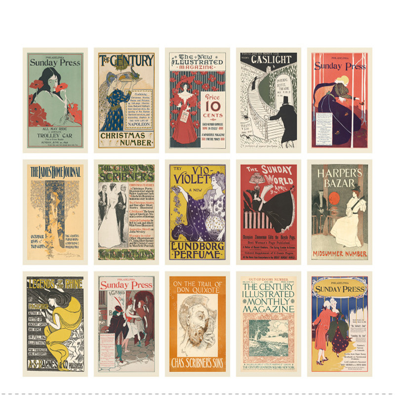 15 blätter Vintage Postkarten  – Vintage Fashion Magazine Covers Bewertung und Preis